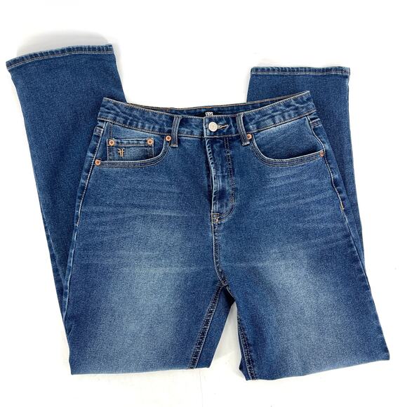 Frye Women's 29/28 Blue Denim Jeans Straight Leg  Cotton Spandex Blend - Picture 2 of 6